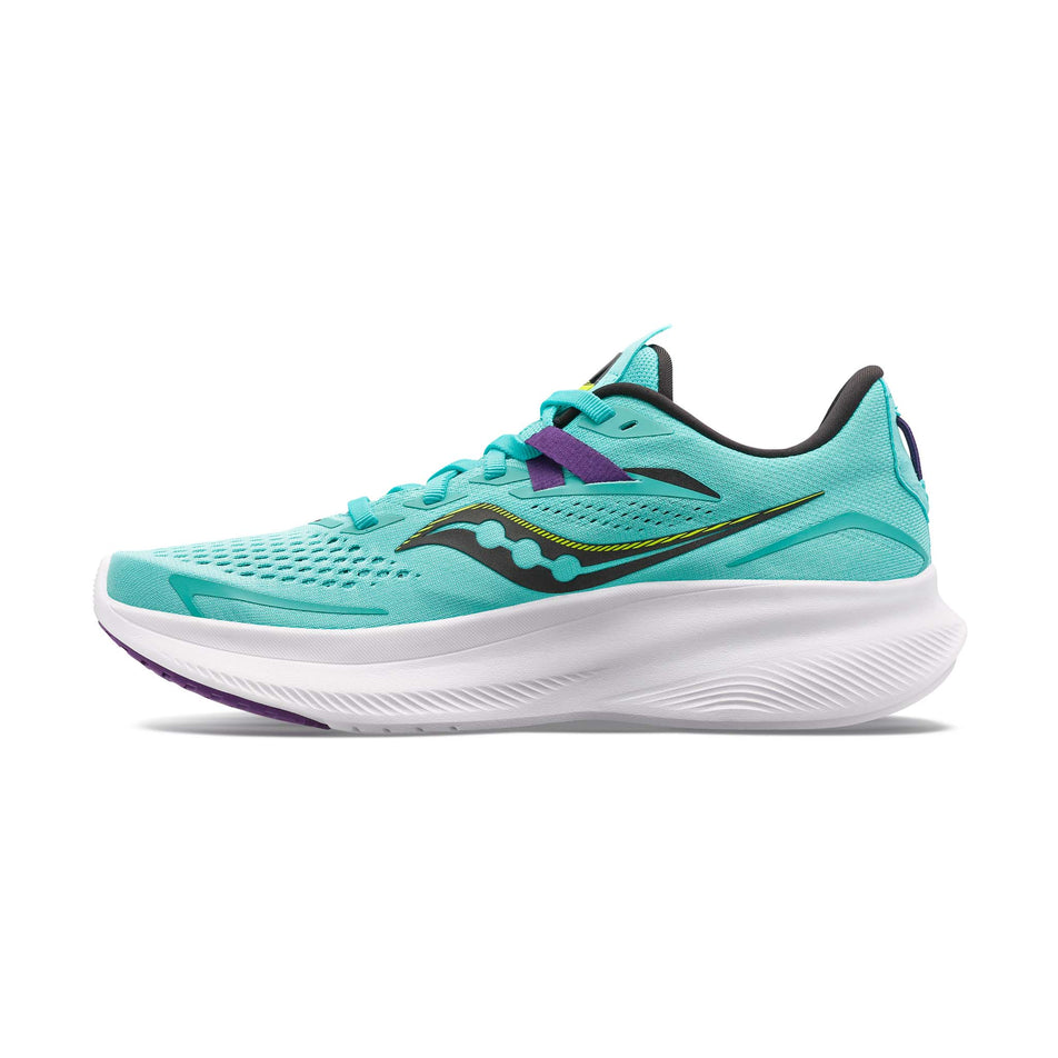 Medial view of women's saucony ride 15 running shoes (7315125272738)