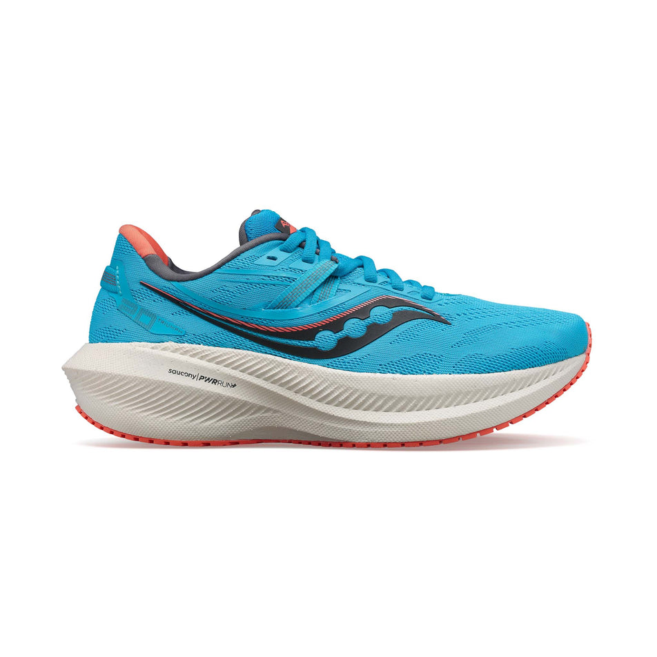Lateral view of women's saucony triumph 20 running shoes (7525277466786)
