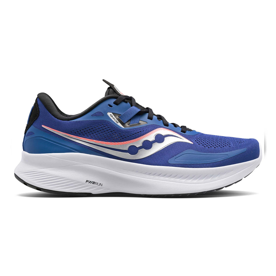 Lateral view of men's saucony guide 15 running shoes (7271772127394)