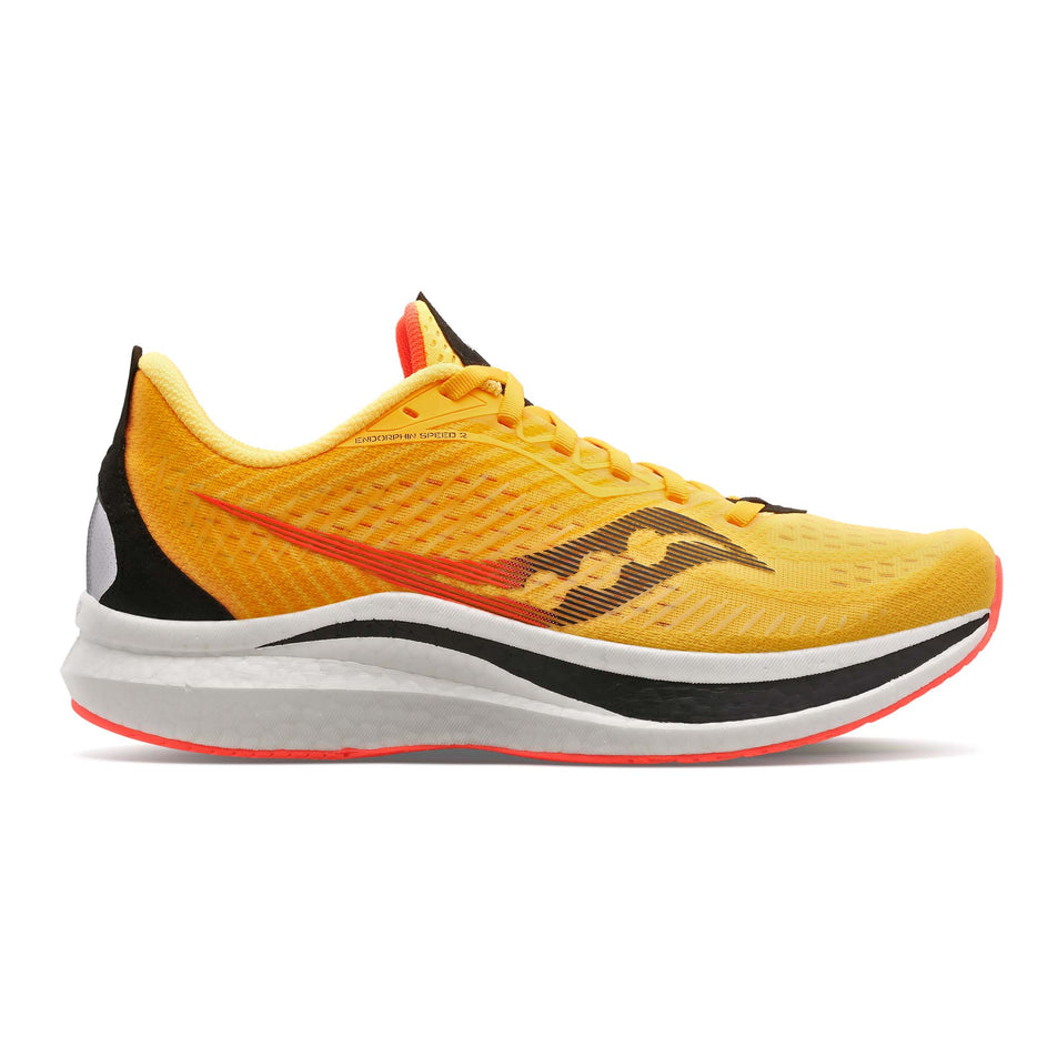 Lateral view of men's saucony endorphin speed 2 running shoes (7271795982498)