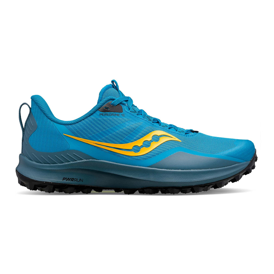 Lateral view of men's saucony peregrine 12 running shoes (7492822270114)
