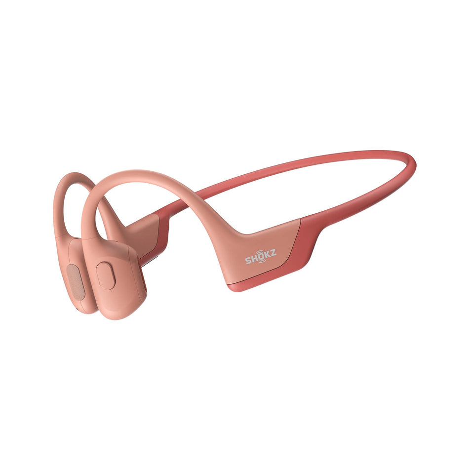 Side angled view of unisex shokz openrun pro wireless bone conduction headphones (7424763887778)