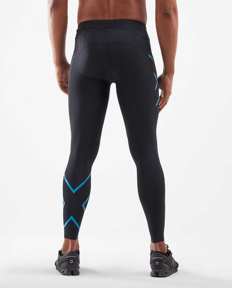 Behind view of men's 2XU mcs run compression tights (7046335463586)
