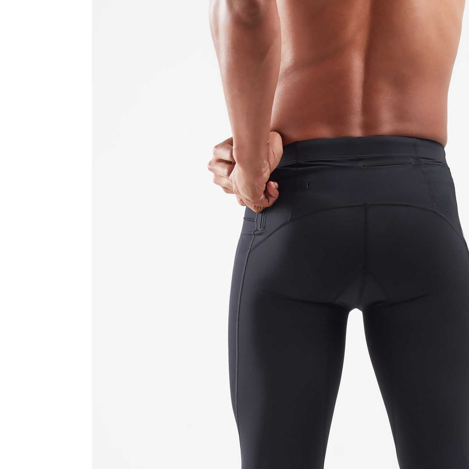 Pouch pocket view of men's 2XU mcs run compression tights (7046335463586)