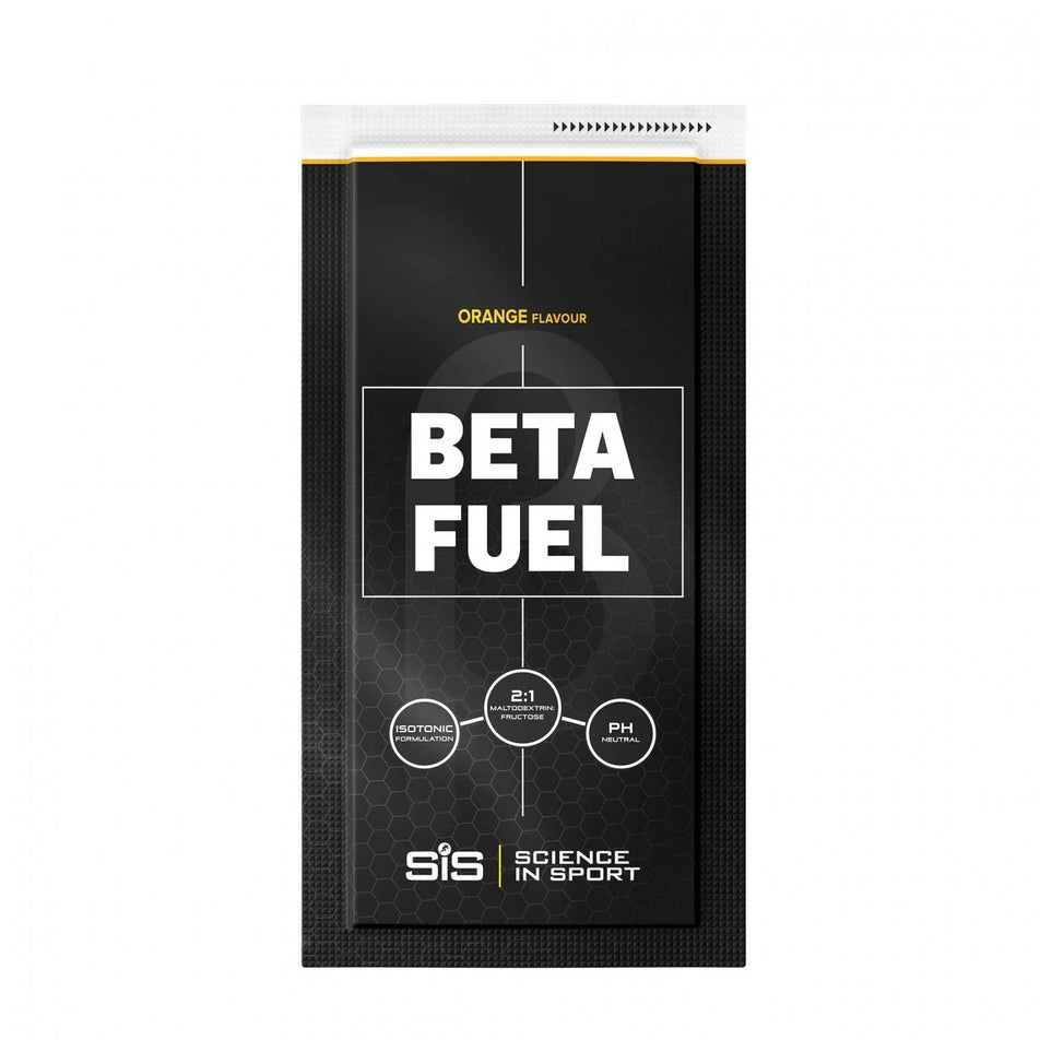 Front view of sis science in sport beta fuel energy drink sachet (7074414231714)