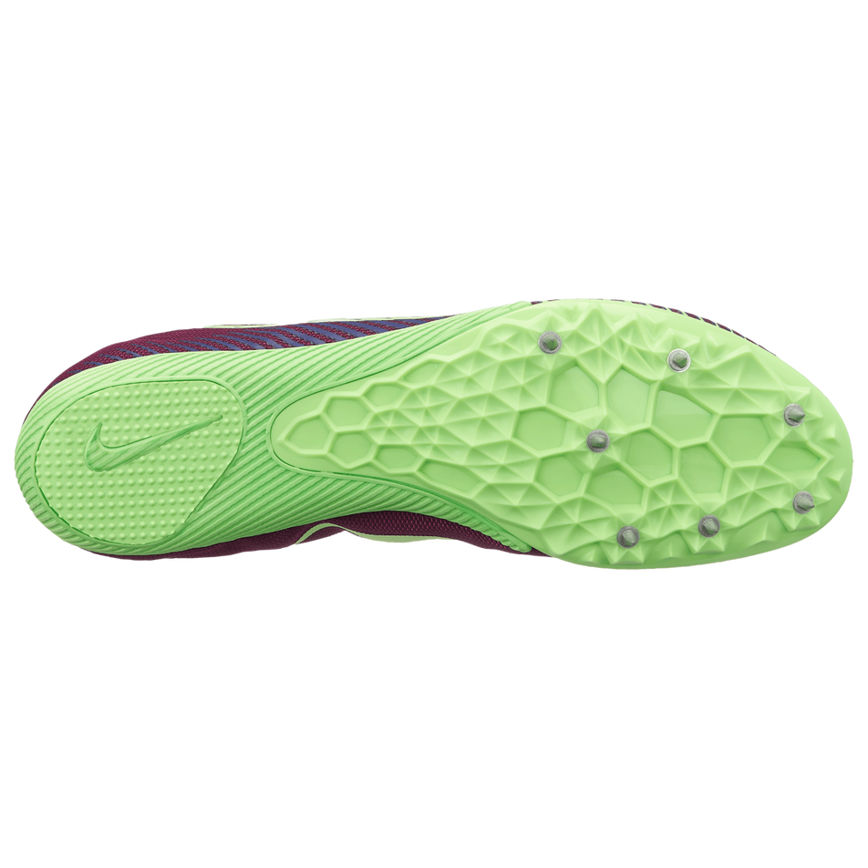 Outsole view of unisex nike zoom rival m9 running spikes (7025691263138)