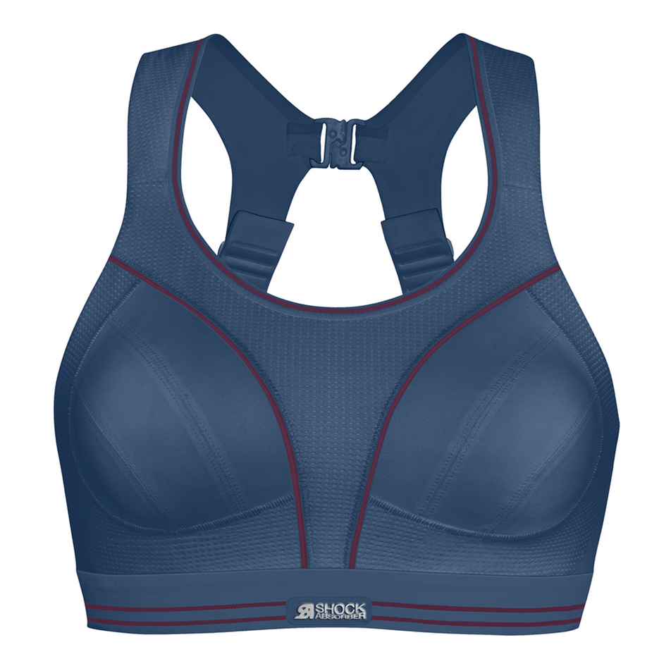 Front view of women's shock absorber ultimate run sports bra (7064940576930)