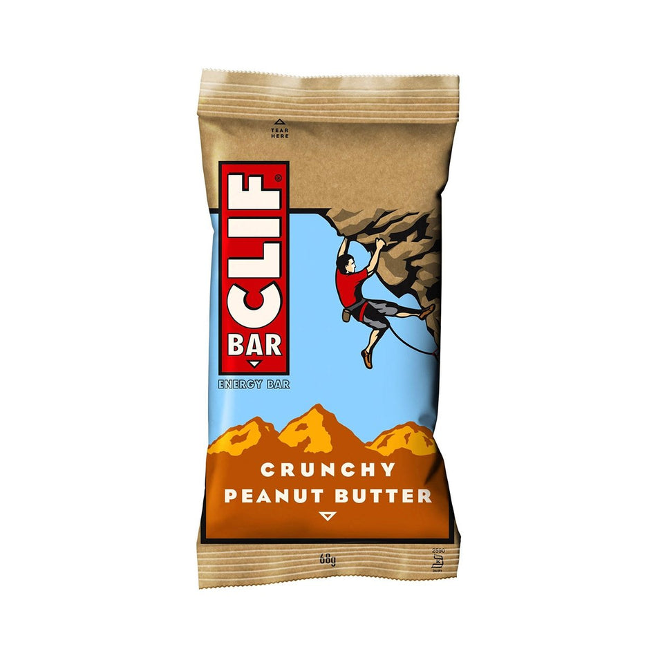 Front view of clif bar energy bar cl crunchy peanut butter (7074304557218)