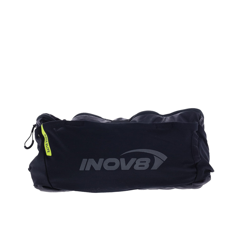 Front view of the INOV8 Unisex Race Elite (3L) Waist in the Black colourway.