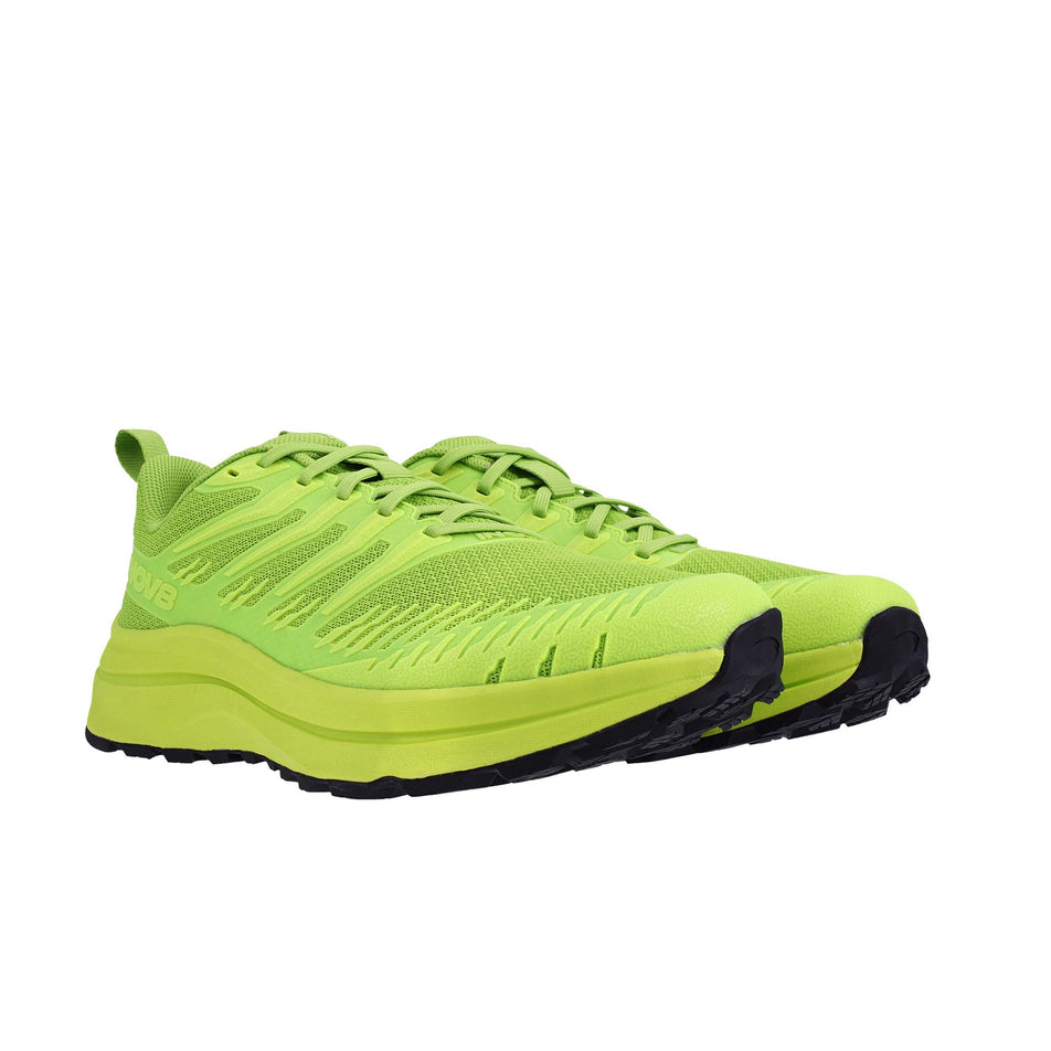 A pair of INOV8 Men's TrailFly™ Max V2 Running Shoes in the Green colourway.
