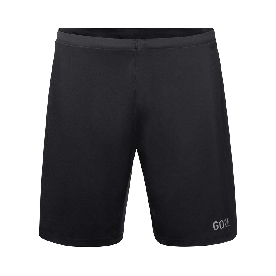 Front view of a pair of GOREWEAR Men's R5 2in1 Shorts in the Black colourway (7518254071970)