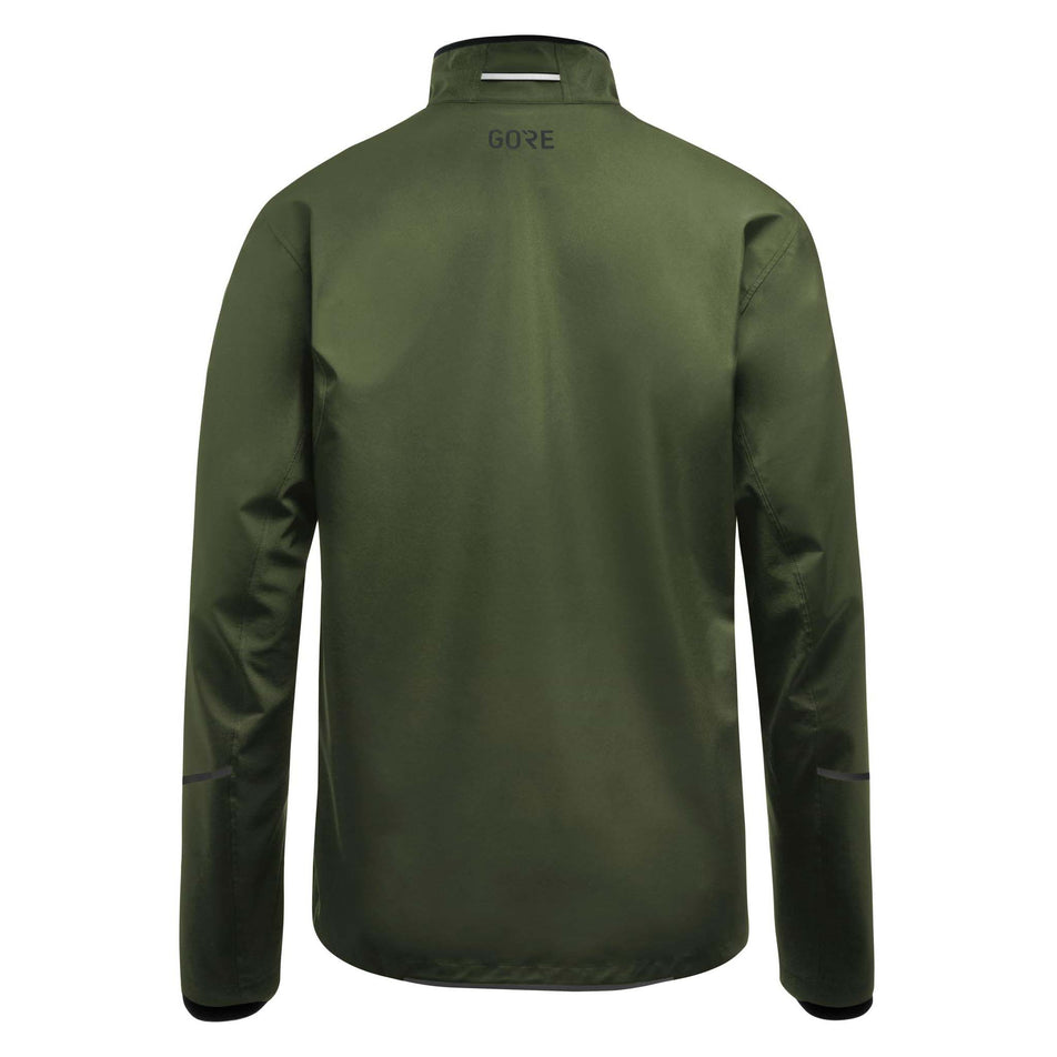 Back view of a GOREWEAR Men's R3 Partial GORE-TEX INFINIUM™ Jacket in the Utility Green colourway (8031308316834)
