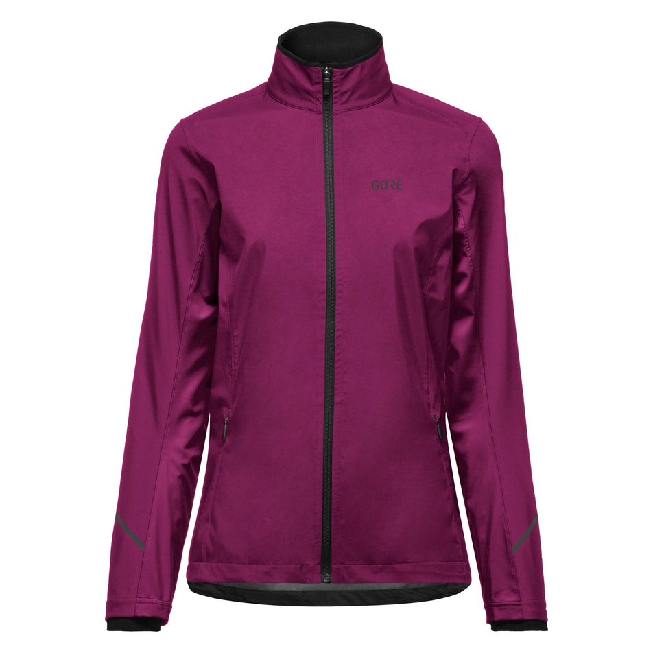 Front view of a GOREWEAR Women's R3 Partial GORE-TEX INFINIUM™ Jacket in the Process Purple colourway (8031315493026)