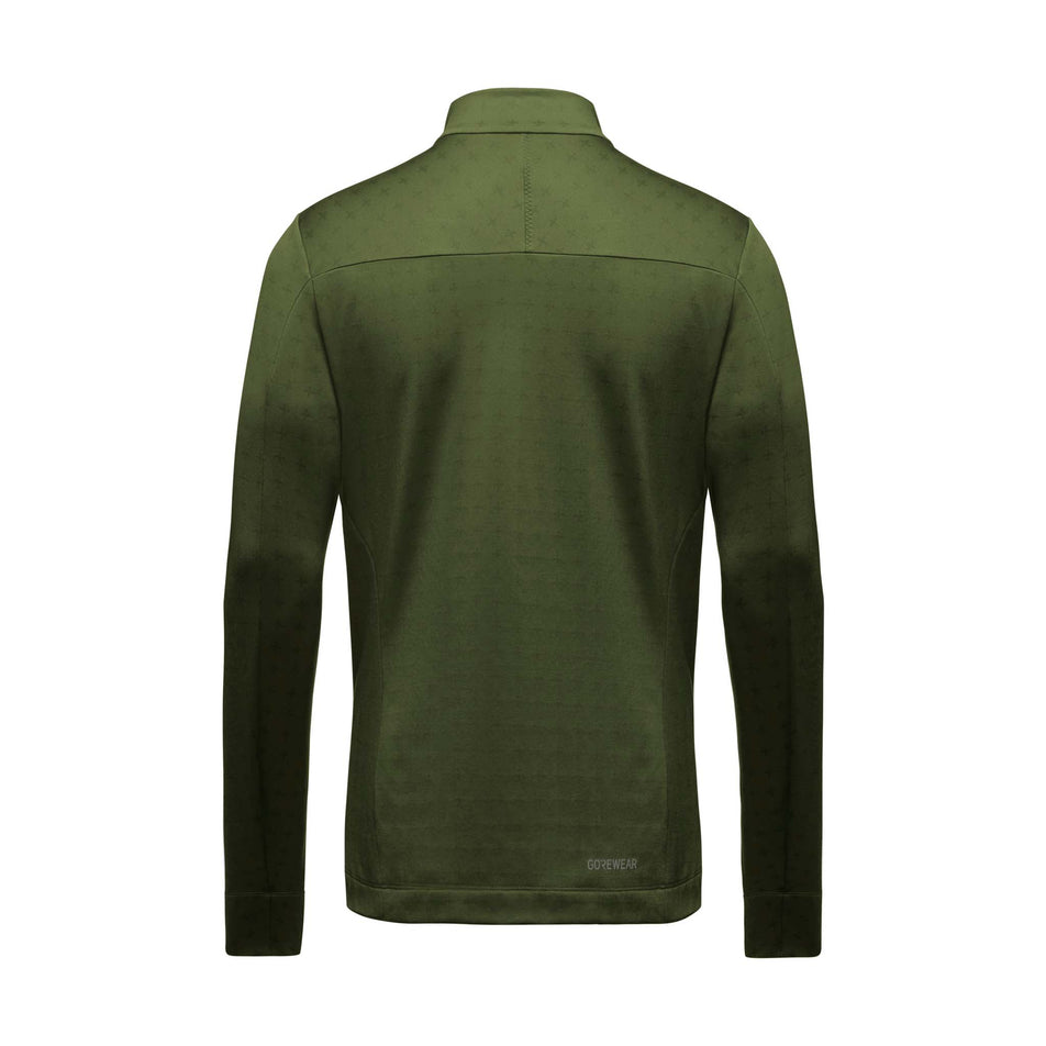 Back view of a GOREWEAR Men's Everyday Thermo 1/4-Zip in the Utility Green colourway (8031310741666)