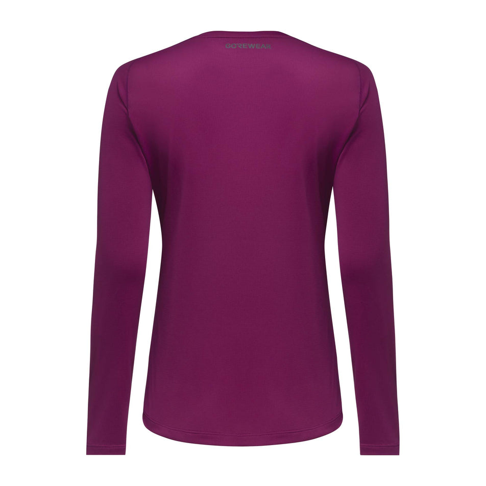 Back view of a GORWEAR Women's Everyday LS Solid Shirt in the Process Purple colourway (8166500499618)