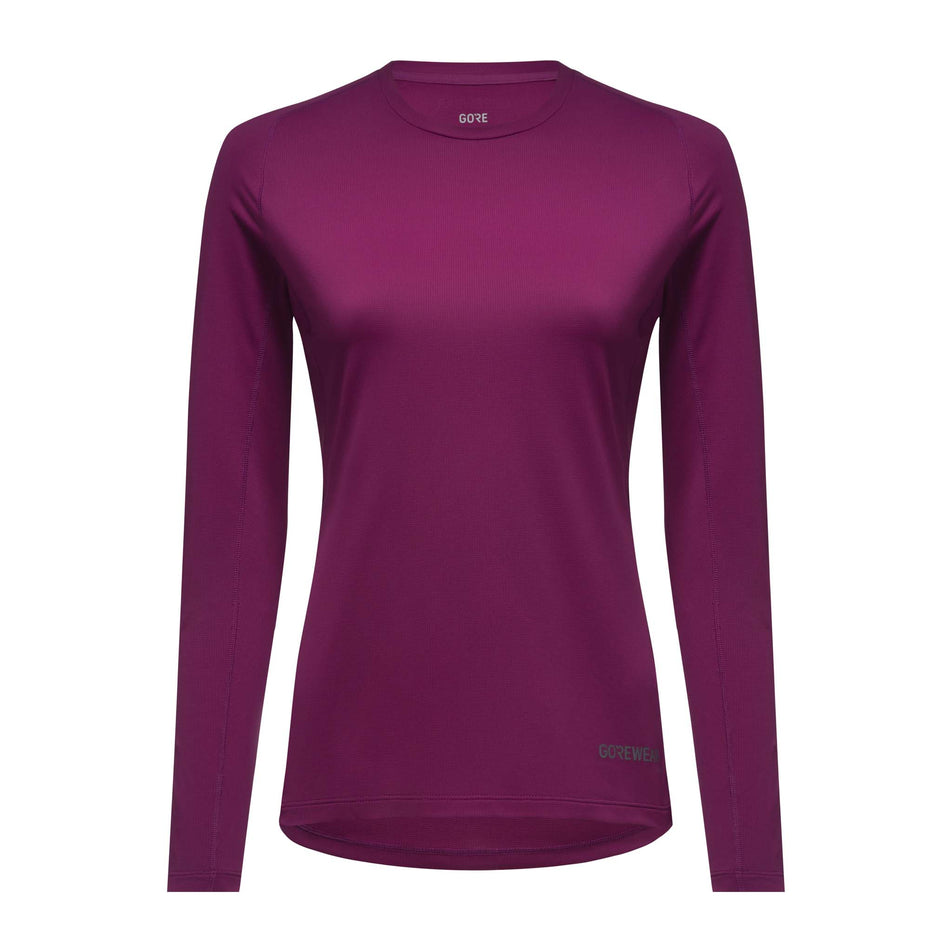 Front view of a GORWEAR Women's Everyday LS Solid Shirt in the Process Purple colourway (8166500499618)