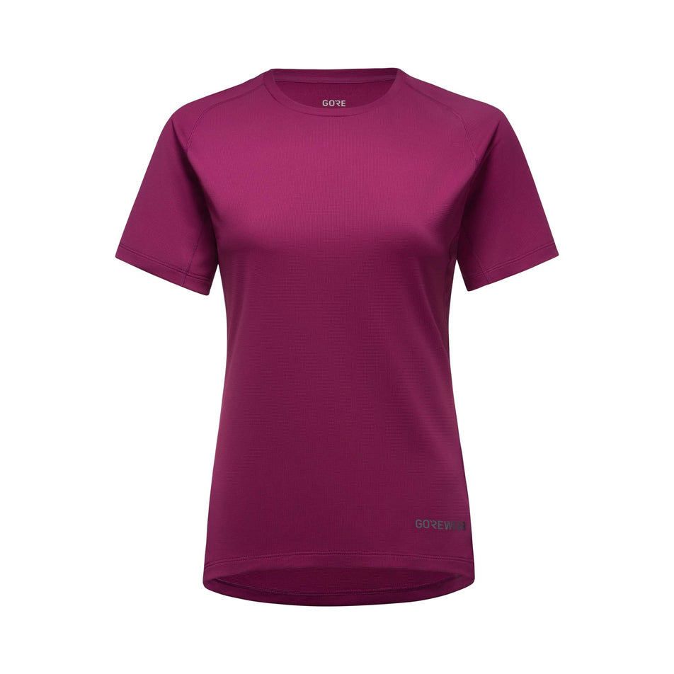 Front view of a GOREWEAR Women's Everyday Solid Tee in the Process Purple colourway (8166513442978)