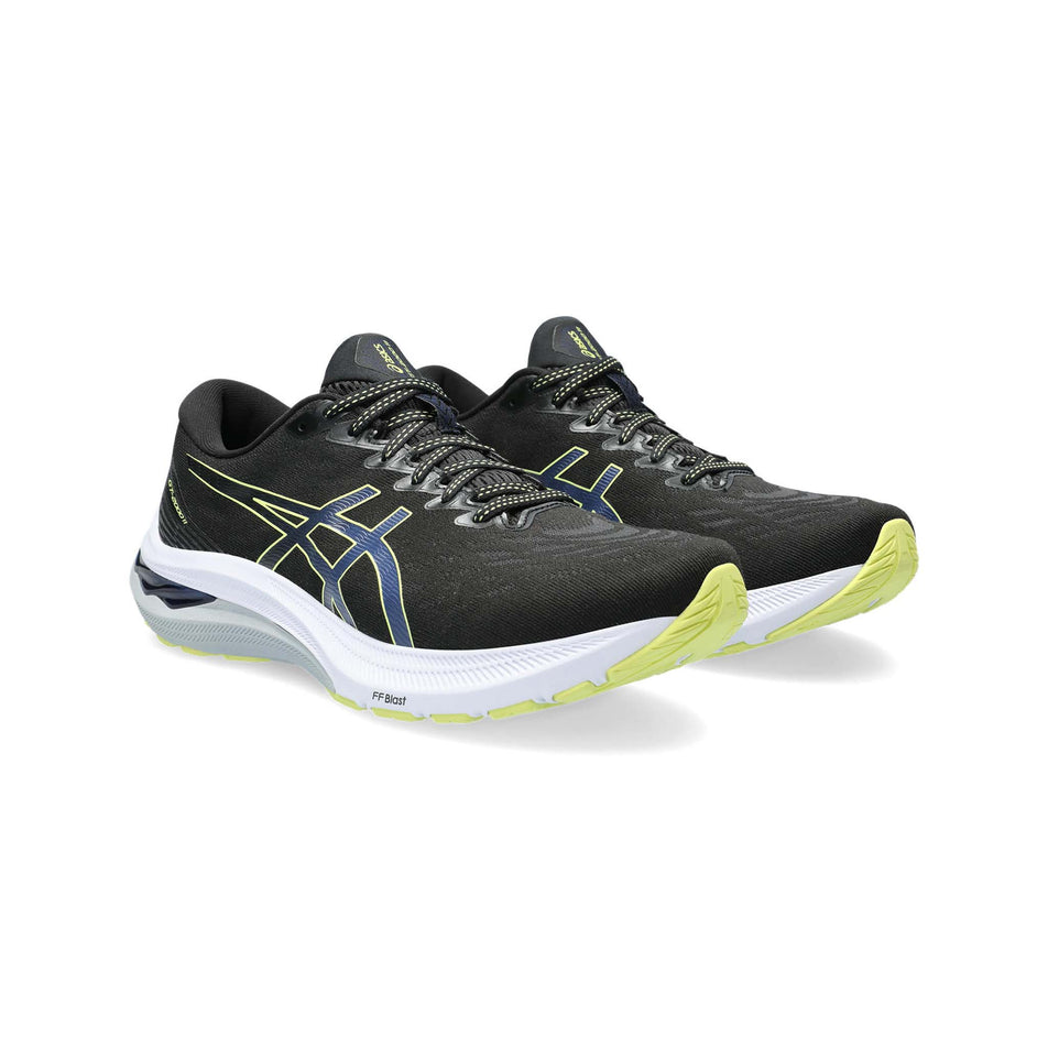 A pair of Asics Men's GT-2000 11 Running Shoes in the Black/Glow Yellow colourway (7942254198946)