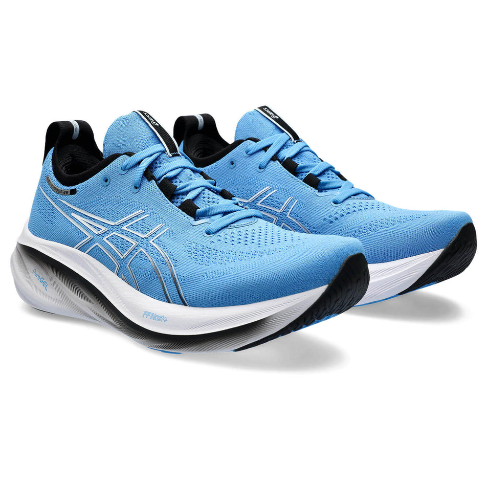 A pair of Asics Men's Gel-Nimbus 26 Running Shoes in the Waterscape/Black colourway (8232981102754)