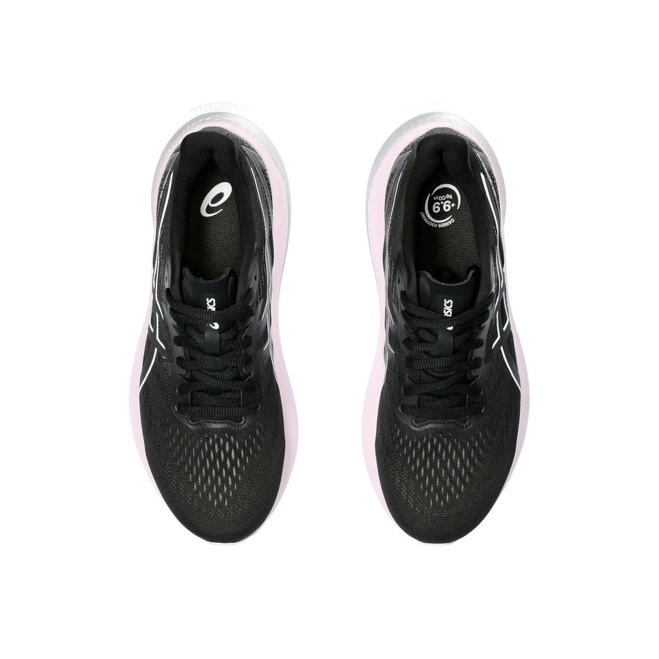 Uppers on a pair of Asics Women's GT-2000 12 Running Shoes in the Black/White colourway (8132718035106)