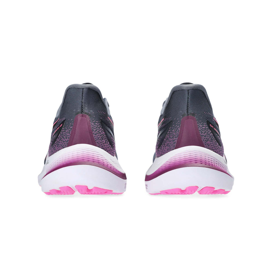 The back of a pair of Asics Women's GT-2000 12 Running Shoes in the Tarmac/Black colourway (8030208032930)