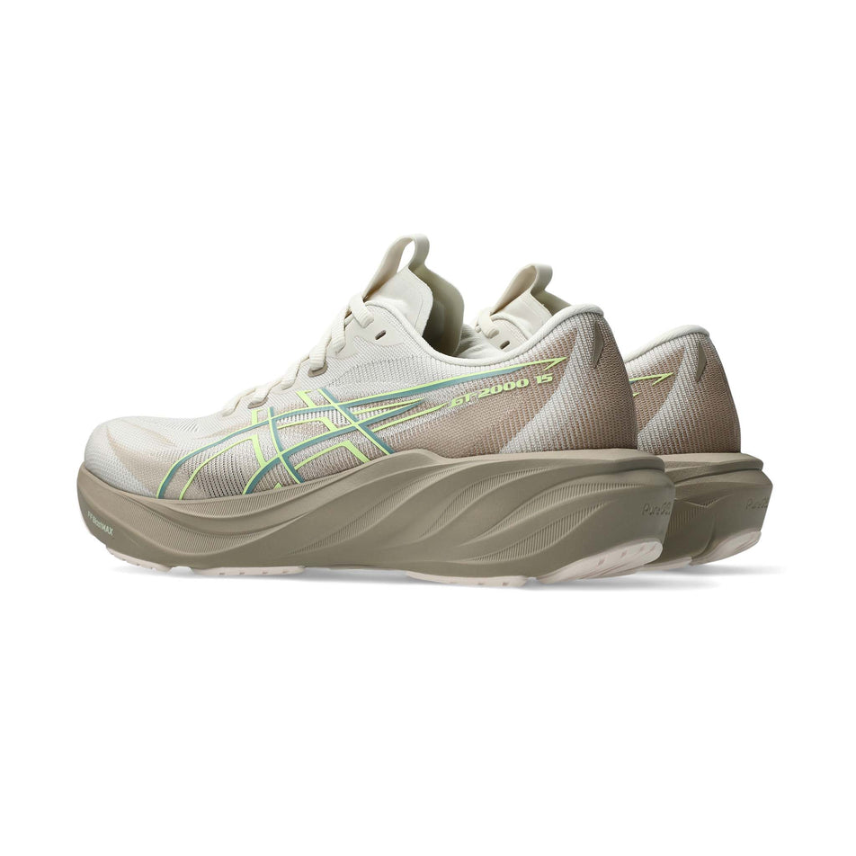 A pair of ASICS Women's GT-2000 15 Running Shoes in the Birch/Greige colourway.