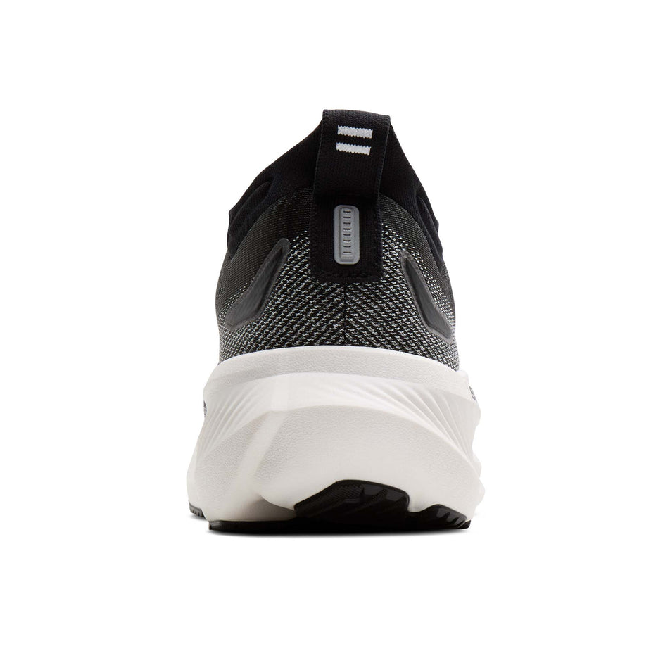The back of the right shoe from a pair of Brooks Men's Glycerin 23 2E Running Shoes in the Black/Grey/White colourway.