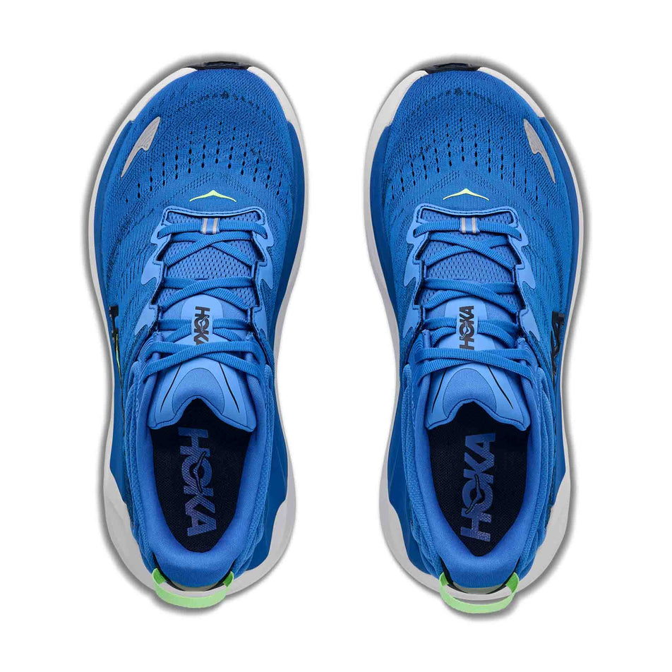 The uppers of a pair of HOKA Men's Gaviota 6 Running Shoes in the Virtual Blue/Varsity Navy colourway.