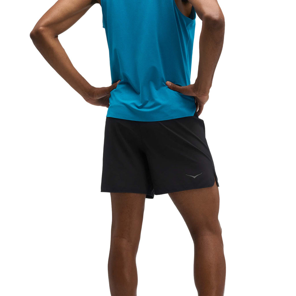 Back view of a model wearing the HOKA Men's Glide Shorts 5