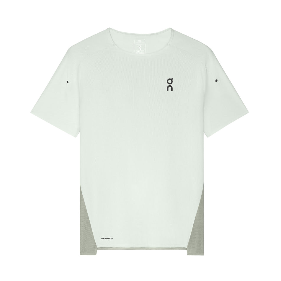 Front view of the On Men's Performance-T in the Iceberg/Tin colourway.