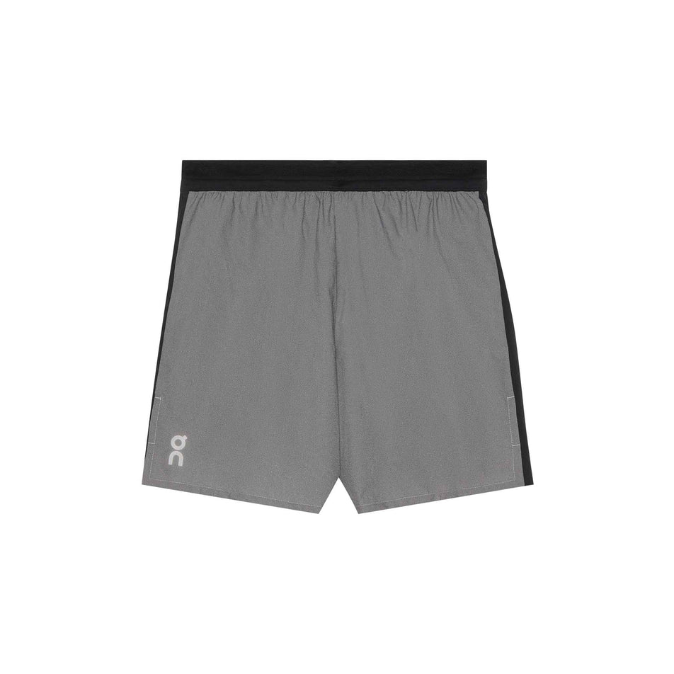 Front view of the On Men's Performance Shorts Lumos in the Eclipse/Black colourway. (8790133473442)