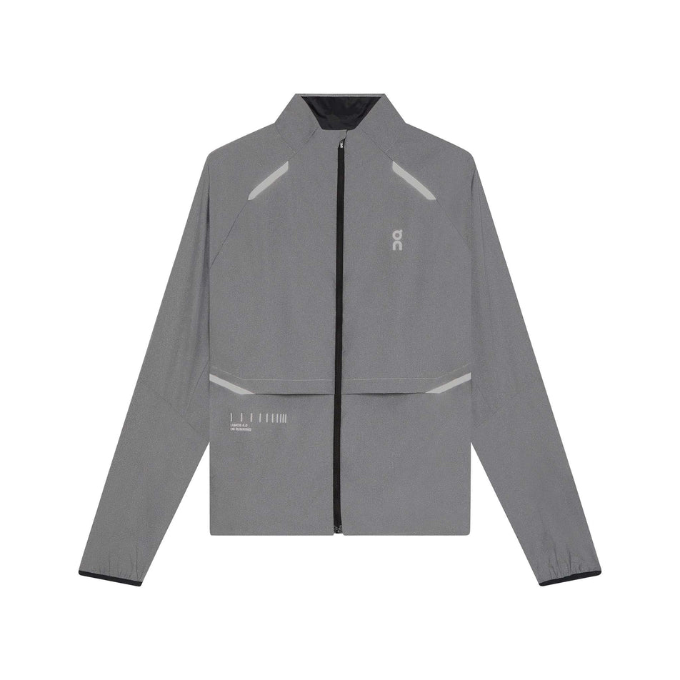 Front view of the On Women's Weather Jacket Lumos in the Eclipse colourway. (8790034808994)