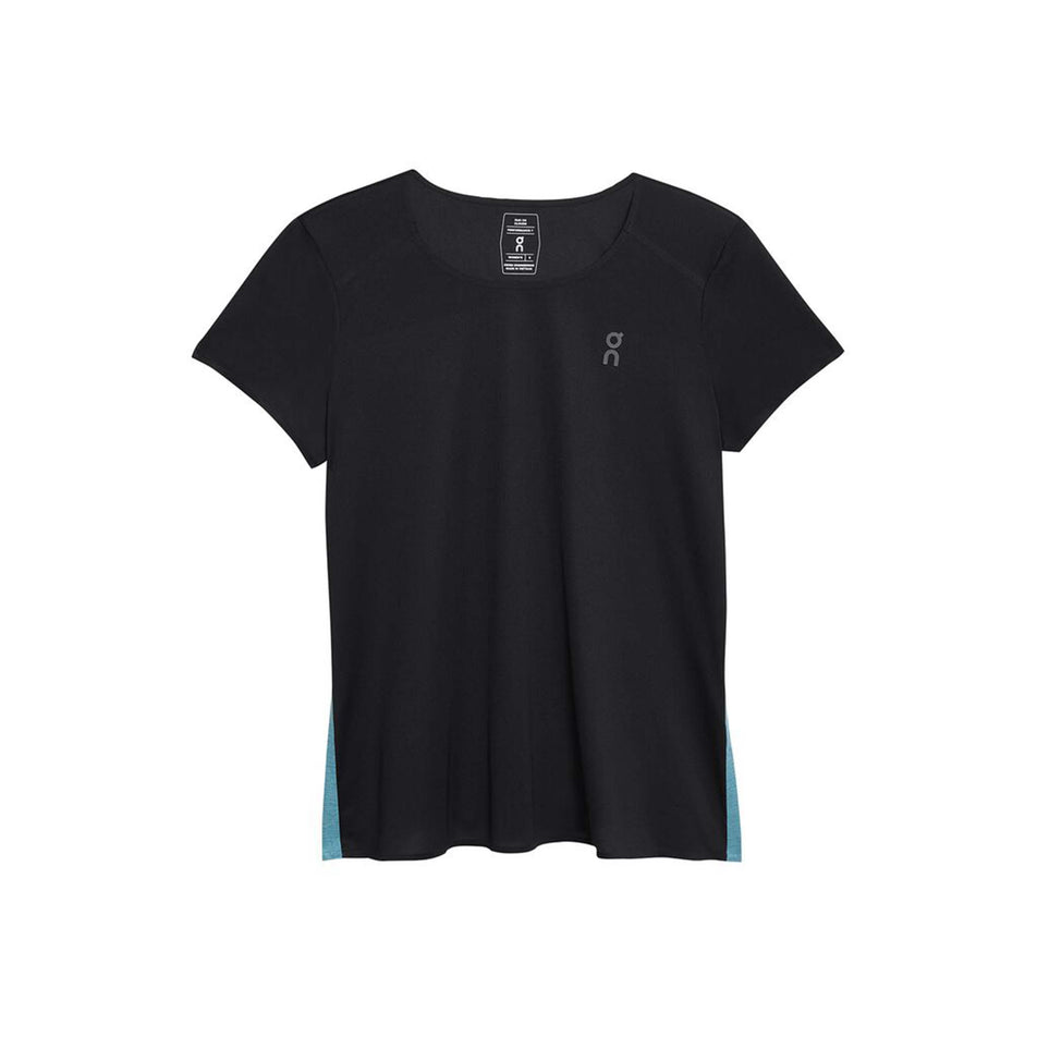 The front of an On Women's Performance T in the Black/Wash colourway (8002756313250)