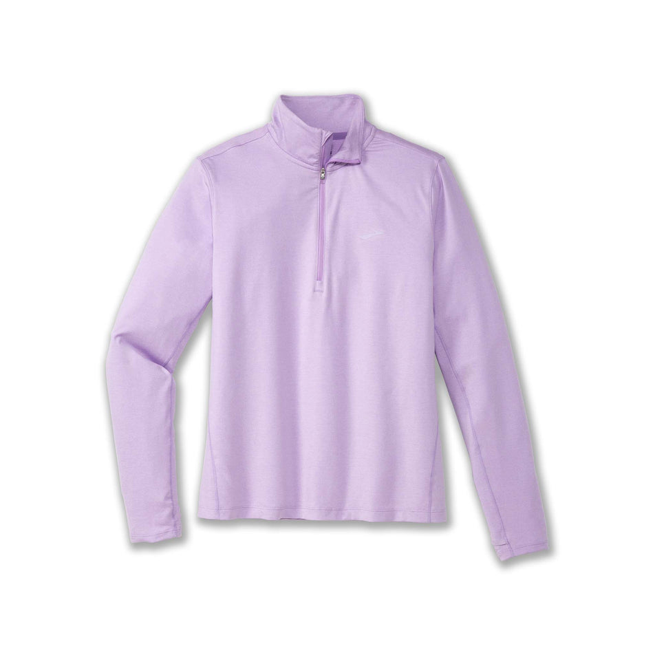 Front view of a Women's Dash 1/2 Zip 2.0 in the Heather Purple colourway. (8177476665506)