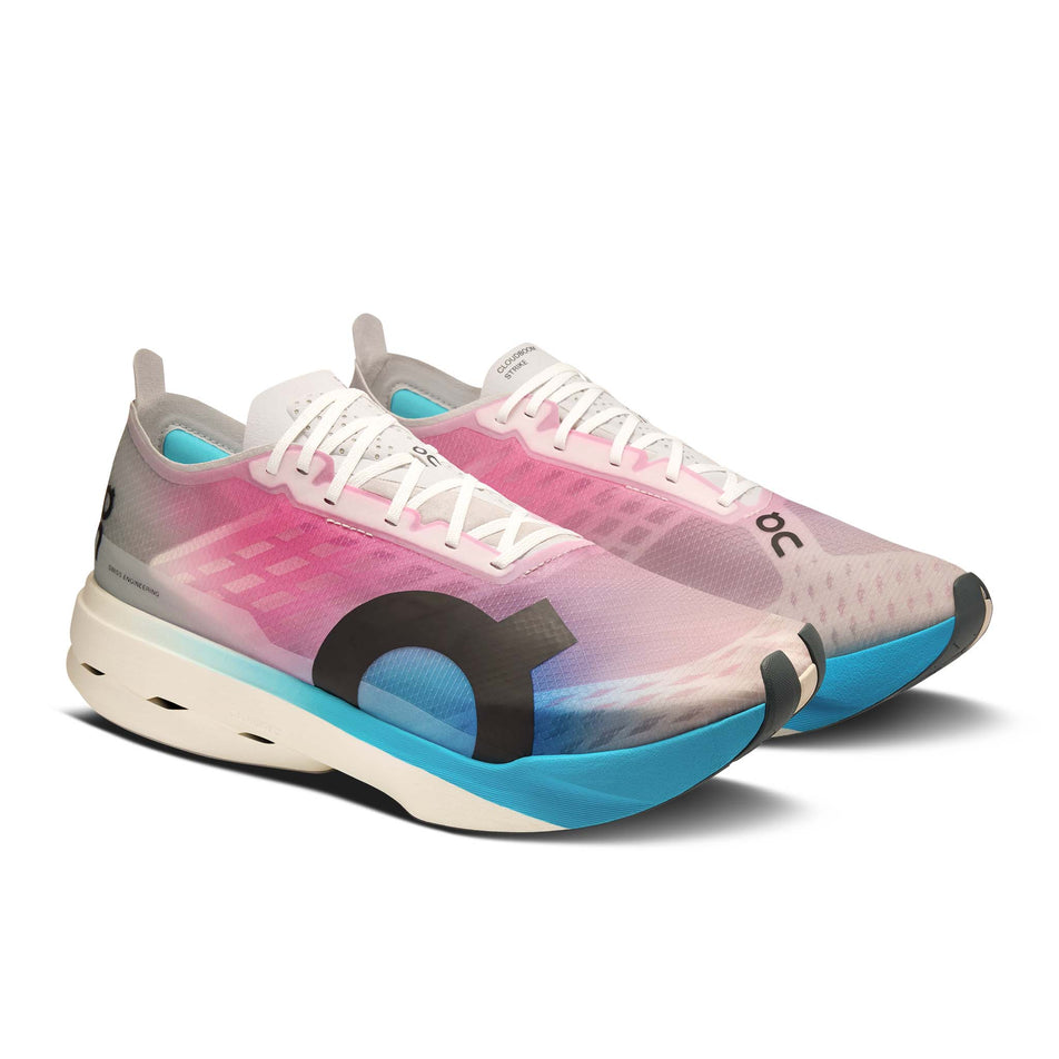 A pair of On Men's Cloudboom Strike Running Shoes in the White/Horizon colourway. (8714451910818)