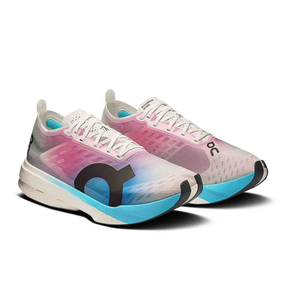 A pair of On Women's Cloudboom Strike Running Shoes in the White/Horizon colourway. (8714514890914)
