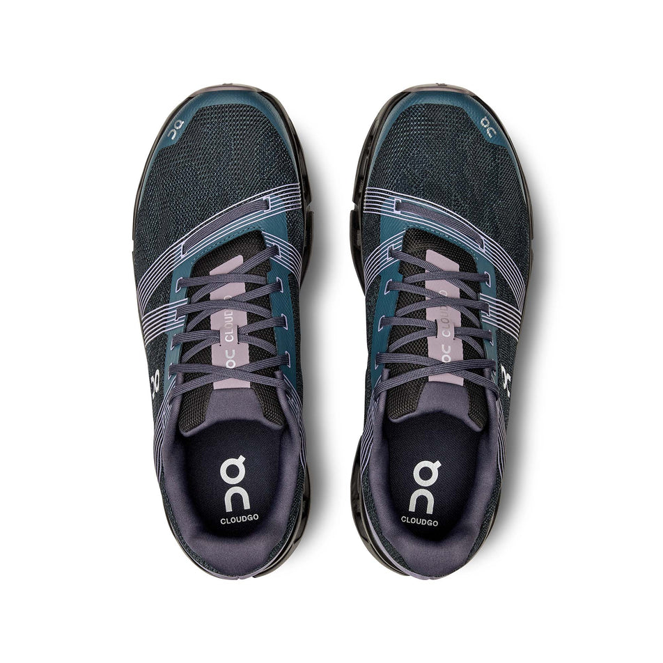 The uppers on a pair of On Men's Cloudgo Running Shoes in the Storm/Magnet colourway (7986197725346)