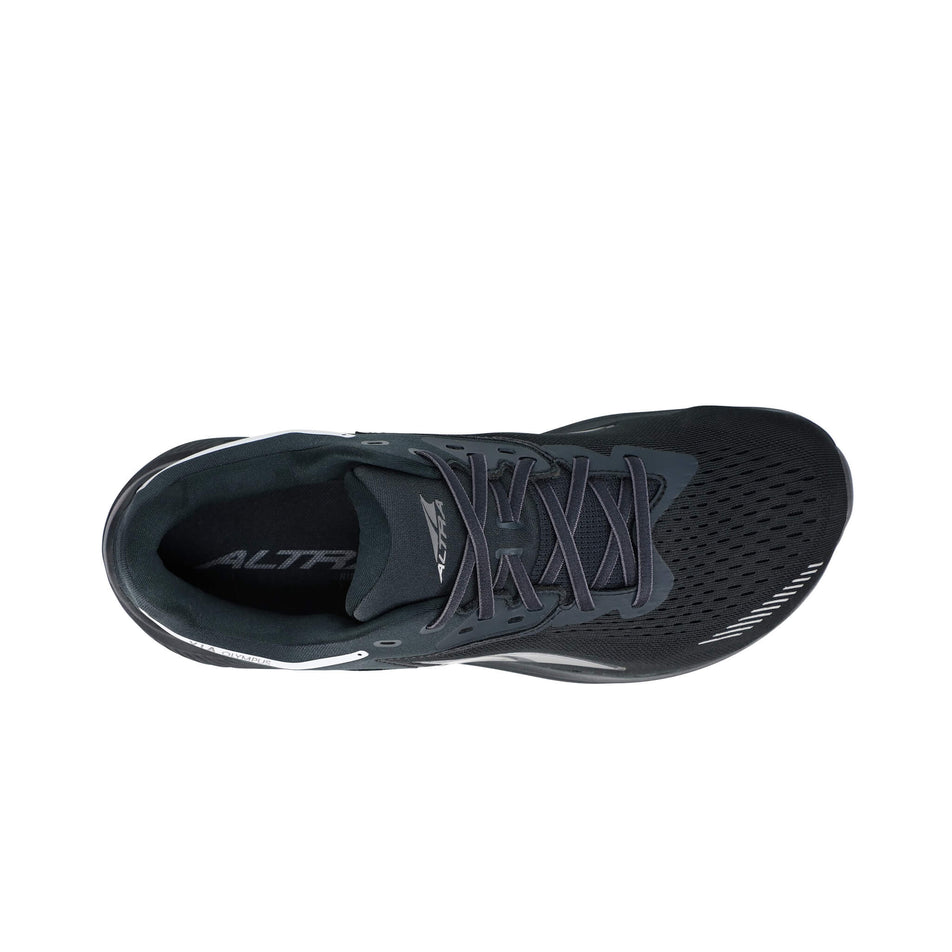 The upper of the right shoe from a pair of Altra Men's Via Olympus Running Shoes in the black colourway (7935610978466)