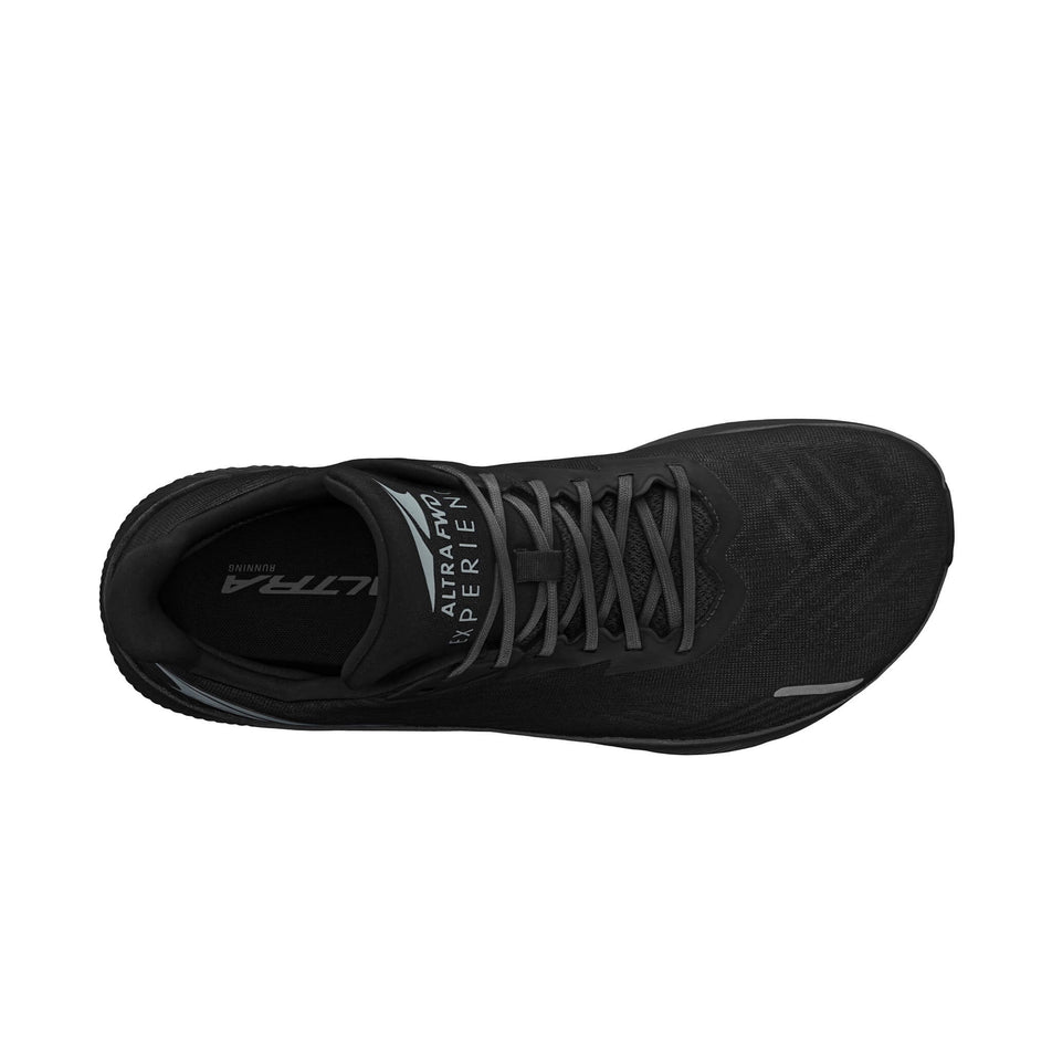 The upper of the right shoe from a pair of Altra Men's Altrafwd Experience Running Shoes in the Black colourway (8053089140898)