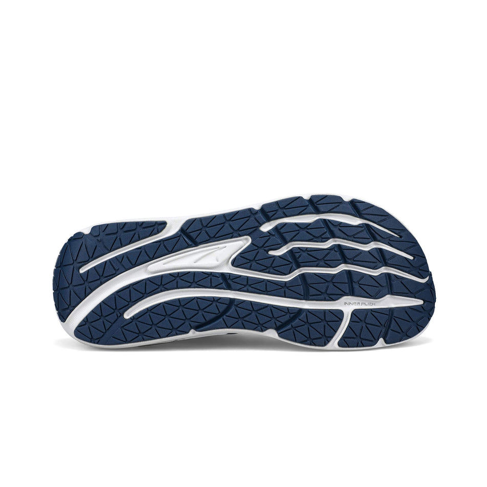 Outsole of the right shoe from a pair of Altra Women's Paradigm 7 Running Shoes in the blue colourway (7980583059618)