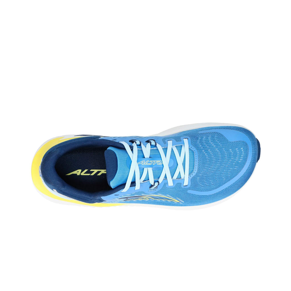 Upper of the right shoe from a pair of Altra Women's Paradigm 7 Running Shoes in the blue colourway (7980583059618)