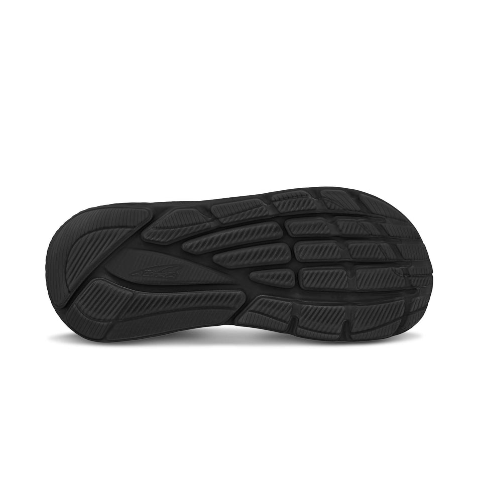 Outsole of the right shoe from a pair of Altra Women's Via Olympus 2 Road Running Shoes in the Black colourway (8118507765922)
