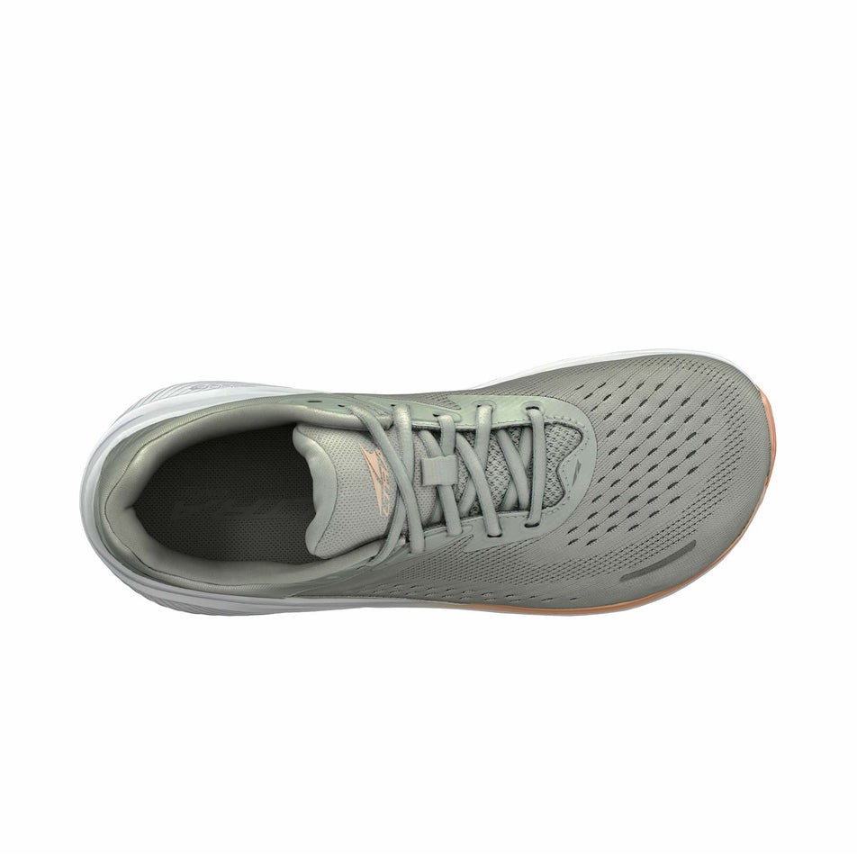 The upper of the right shoe from a pair of Altra Women's Via Olympus 2 Road Running Shoes in the Light Gray colourway (8118472638626)