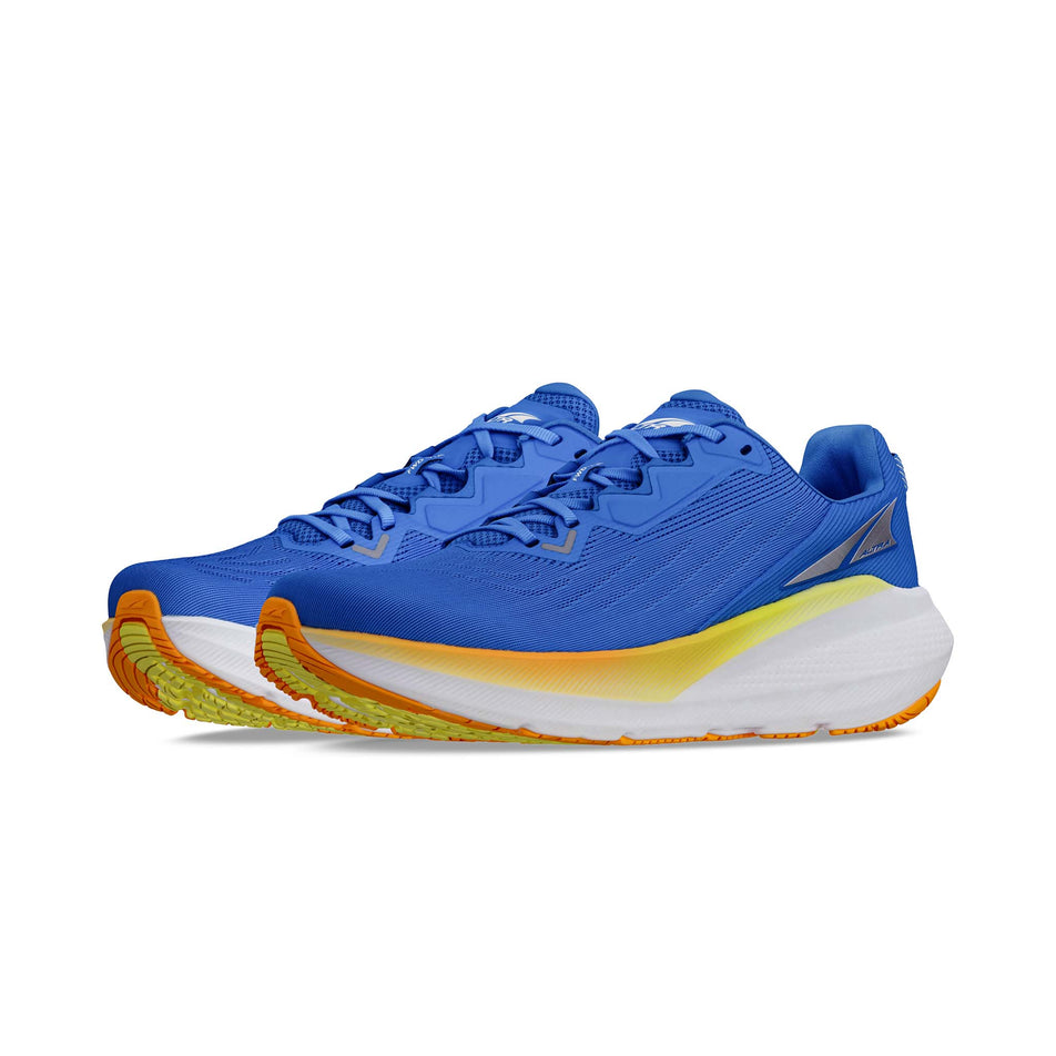 A pair of Altra Men's FWD Via Road Running Shoes in the Blue/Yellow colourway. (8679896481954)
