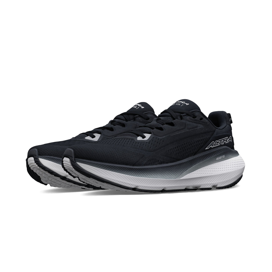 A pair of Altra Men's FWD VIA 2 Running Shoes in the Black/White colourway.
