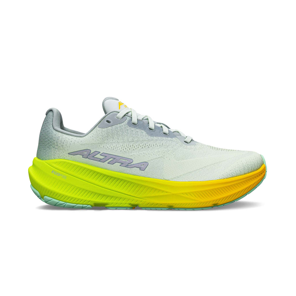 Lateral view of the right shoe from a pair of Altra Women's Experience Flow 3 Running Shoes in the Gray colourway.