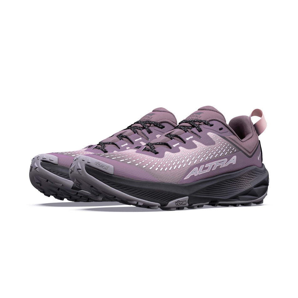 A pair of Altra Women's Experience Wild 3+ GTX Running Shoes in the Blue Hour/Dawn colourway.