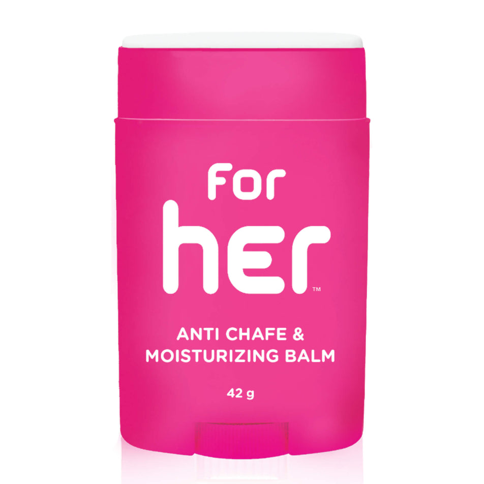 Front of the packaging of Body Glide | Women's Anti Chafe Balm For Her in the 42 gram size (7672602427554)