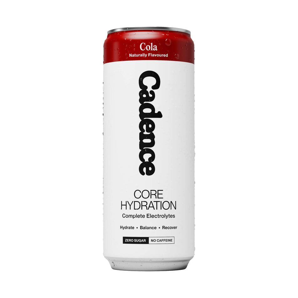 A can of the Cadence Core Hydration Drink in the Cola flavour.
