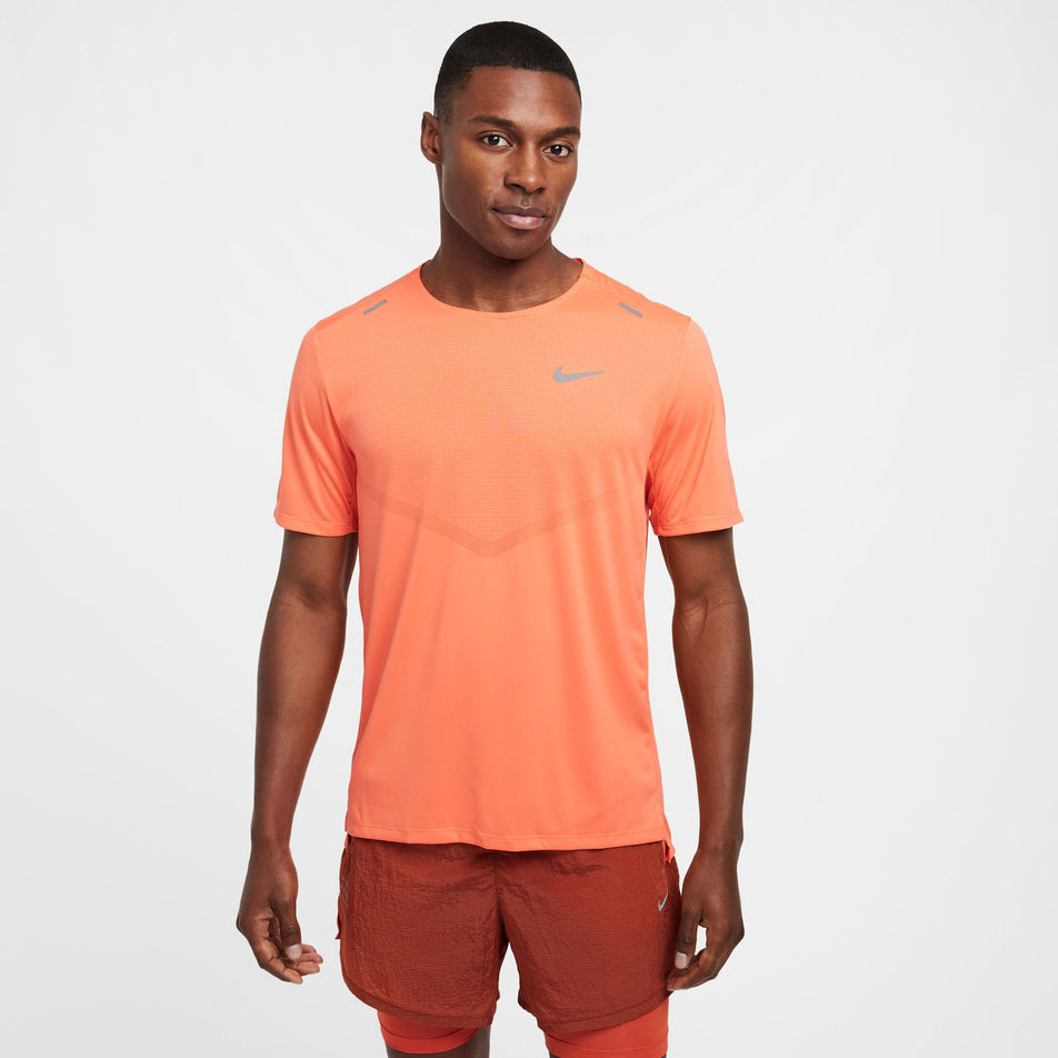 Short Sleeve Reflective Running Top Mens Nike Men's Dri-FIT Rise